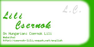 lili csernok business card